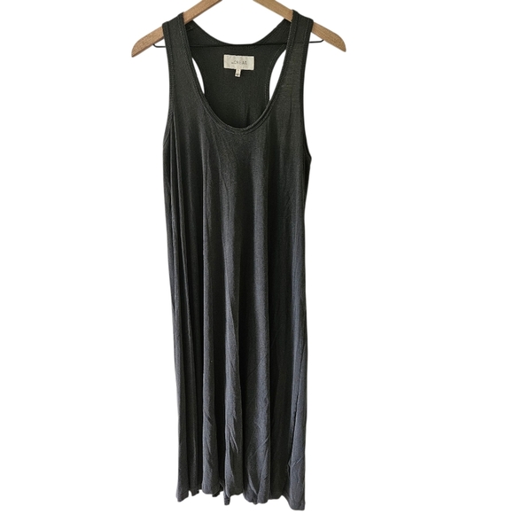 The Great. Gray Weathered Distressed Tank Midi Dress - Picture 1 of 9